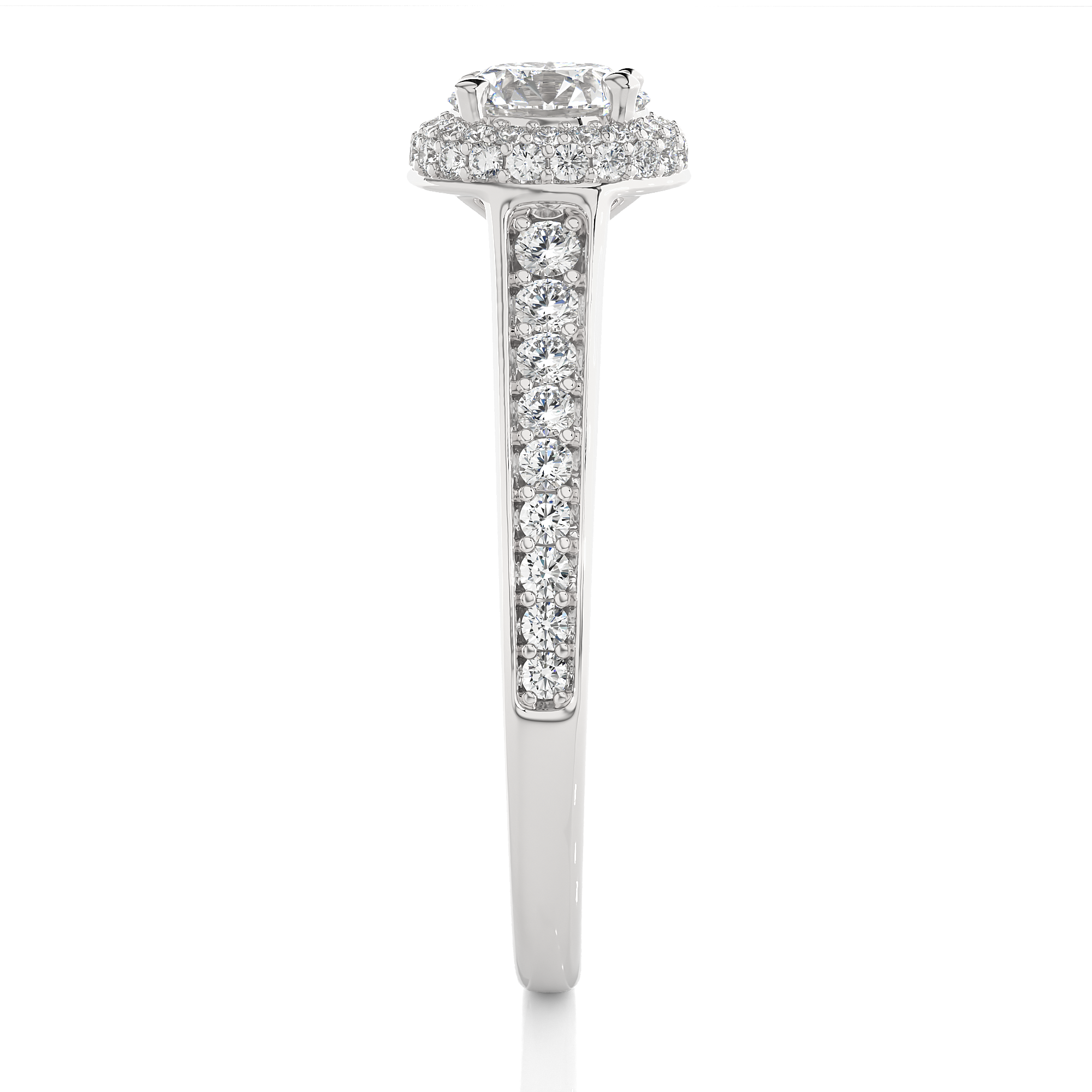 0.93 Carat H Color VS1 Clarity Diamond Studded Natural Diamond Ring.